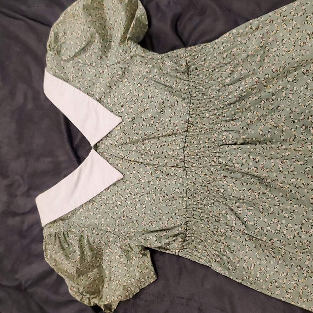 Vintage modcloth Peter pan collar floral dress size s/m - Picture 4 of 8